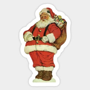 Vintage Christmas Santa Claus Sticker